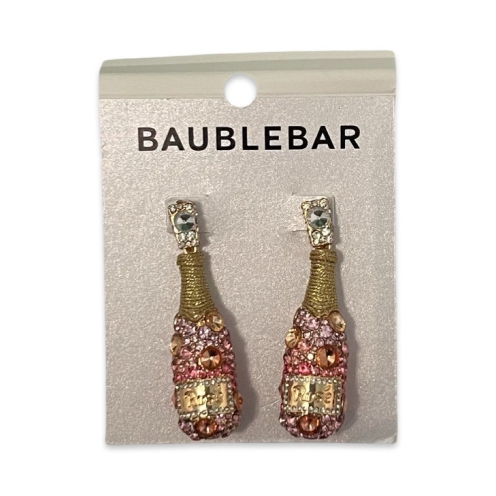 BaubleBar Bottle of Rose Statement Earrings